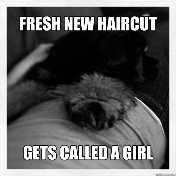 Fresh new haircut gets called a girl - Fresh new haircut gets called a girl  Misc
