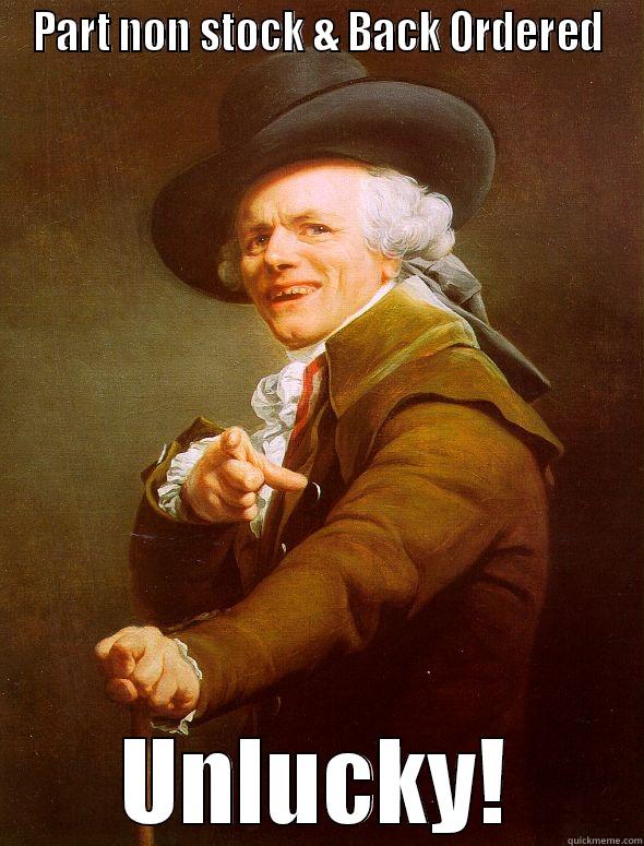 PART NON STOCK & BACK ORDERED UNLUCKY! Joseph Ducreux