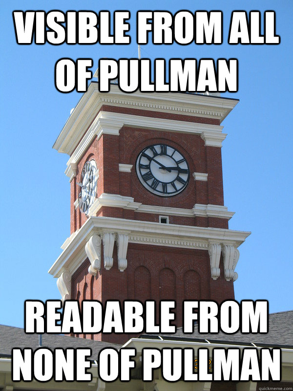 Visible from all of pullman Readable from none of pullman - Visible from all of pullman Readable from none of pullman  Misc