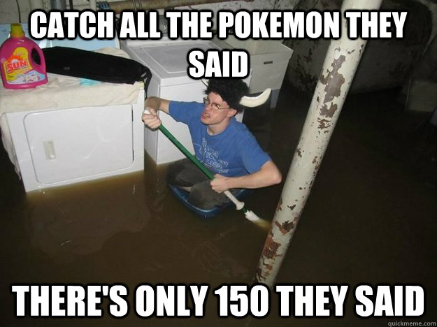 Catch all the Pokemon they said There's only 150 they said  Laundry Room Viking