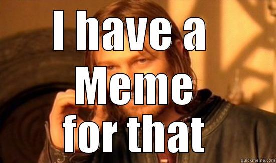 I HAVE A  MEME FOR THAT Boromir