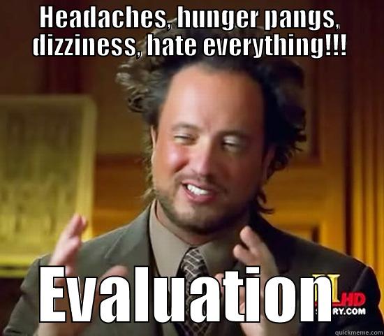 HEADACHES, HUNGER PANGS, DIZZINESS, HATE EVERYTHING!!! EVALUATION Ancient Aliens