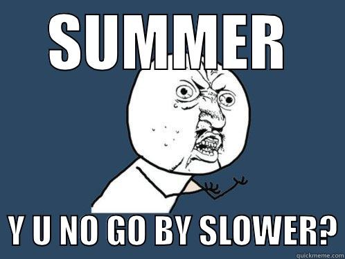 SUMMER   Y U NO GO BY SLOWER? Y U No