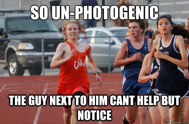so un-photogenic  the guy next to him cant help but notice  Extremely Unphotogenic Guy