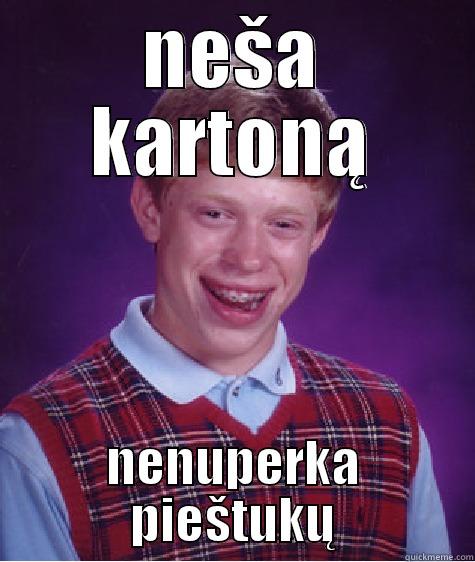 NEŠA KARTONĄ NENUPERKA PIEŠTUKŲ Bad Luck Brian