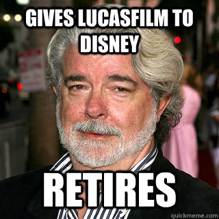 gives lucasfilm to disney retires  