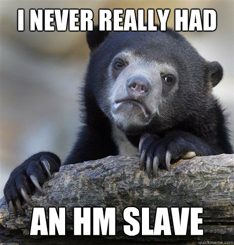 I never really had an hm slave - I never really had an hm slave  Misc
