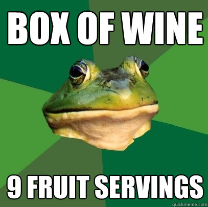 BOX of Wine 9 Fruit Servings  Foul Bachelor Frog