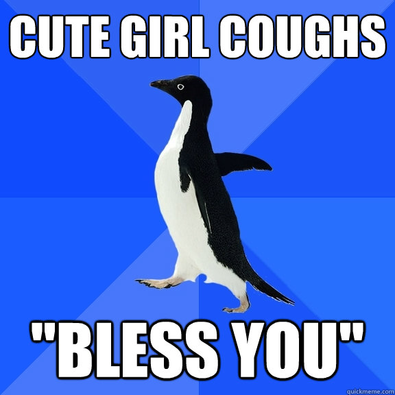 Cute girl coughs 