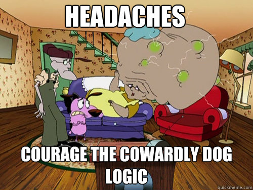 HEADACHES COURAGE THE COWARDLY DOG 
LOGIC - HEADACHES COURAGE THE COWARDLY DOG 
LOGIC  Misc