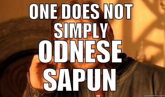 ONE DOES NOT SIMPLY ODNESE SAPUN Boromir