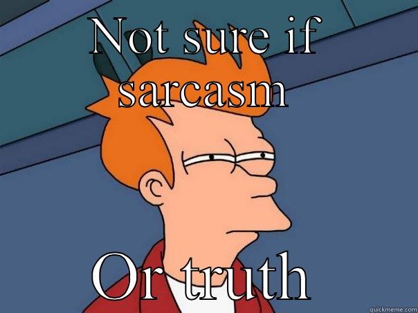 NOT SURE IF SARCASM OR TRUTH Futurama Fry