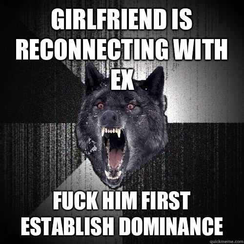 girlfriend is reconnecting with ex fuck him first      establish dominance  Insanity Wolf