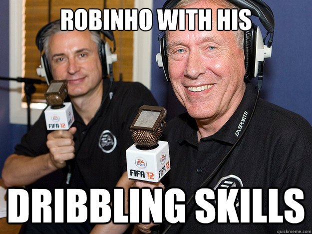 Robinho with his Dribbling Skills  