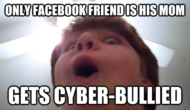 Only Facebook friend is his mom gets cyber-bullied  