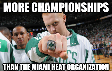 More Championships than the miami heat organization  Brian Scalabrine Rings