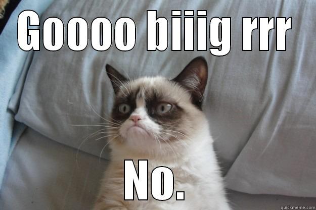 GOOOO BIIIG RRR NO. Grumpy Cat