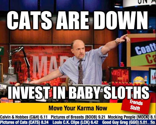 Cats are down Invest in baby sloths   Mad Karma with Jim Cramer