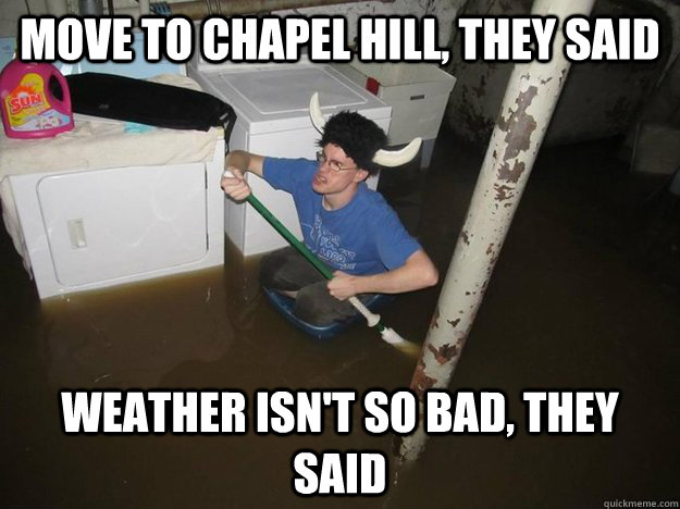 move to chapel hill, they said weather isn't so bad, they said  Laundry Room Viking