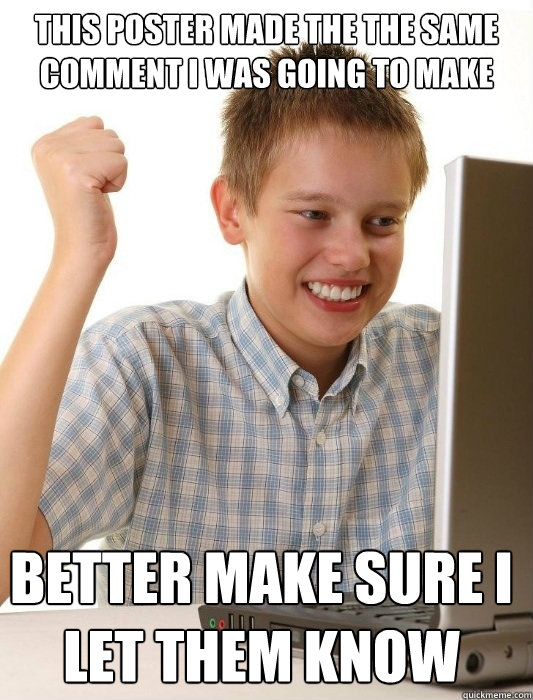 this poster made the the same comment i was going to make better make sure i let them know  First Day on the Internet Kid