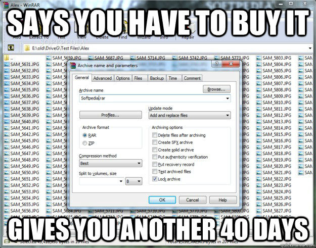 SAYS YOU HAVE TO BUY IT GIVES YOU ANOTHER 40 DAYS  Good Guy Winrar