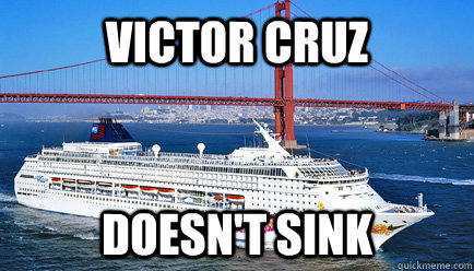 Victor CRuz Doesn't sink  