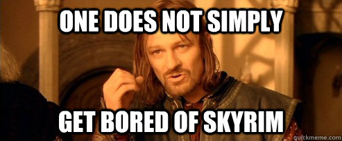 One does not simply Get bored of Skyrim  One Does Not Simply
