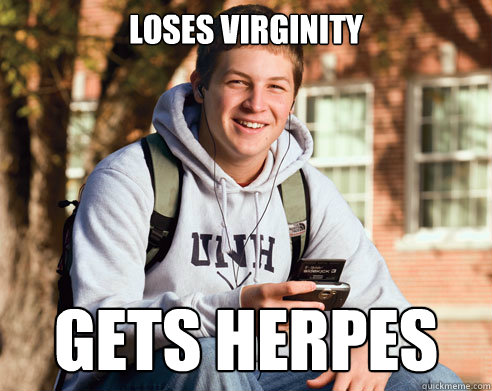 Loses Virginity Gets Herpes  College Freshman