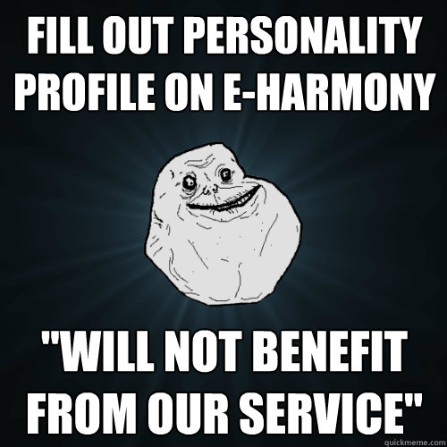 Fill out personality profile on e-harmony 