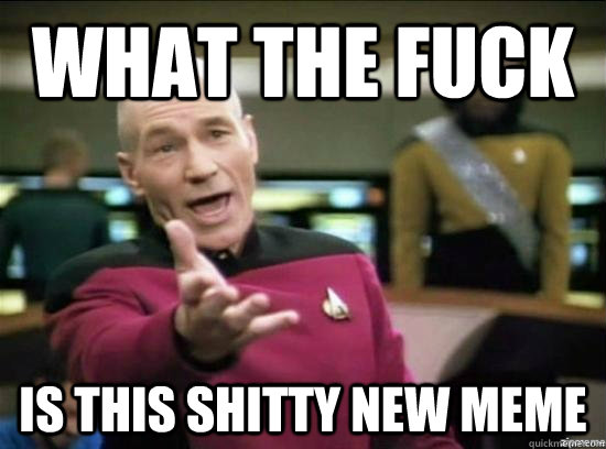 what the fuck is this shitty new meme  Annoyed Picard HD