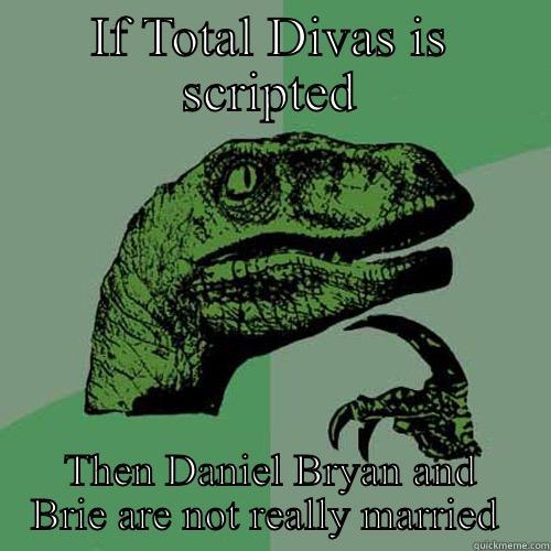 IF TOTAL DIVAS IS SCRIPTED THEN DANIEL BRYAN AND BRIE ARE NOT REALLY MARRIED  Philosoraptor