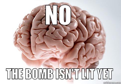 NO THE BOMB ISN'T LIT YET Scumbag Brain