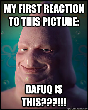 my first reaction to this picture: DAFUQ IS THIS???!!!  HD Patrick Star