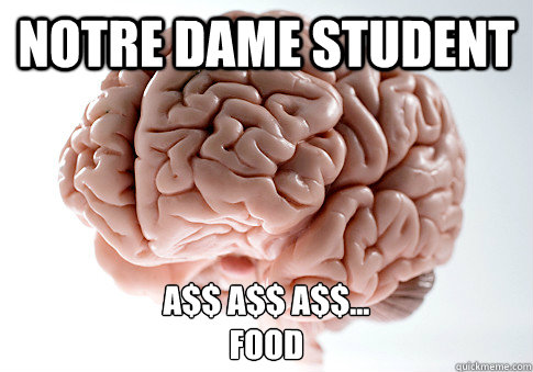 Notre Dame Student A$$ A$$ A$$...
Food  Scumbag Brain