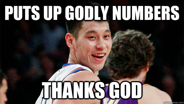 puts up godly numbers thanks god  