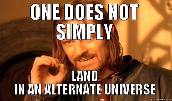 ONE DOES NOT SIMPLY LAND IN AN ALTERNATE UNIVERSE Boromir