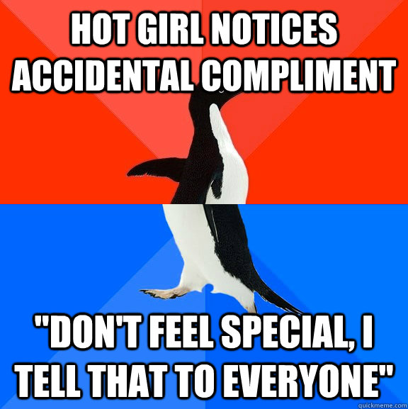 Hot girl notices accidental compliment 