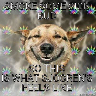 SMOKE SOME SICK BUD SO THIS IS WHAT SJOGREN'S FEELS LIKE Stoner Dog