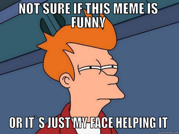 NOT SURE IF THIS MEME IS FUNNY OR IT`S JUST MY FACE HELPING IT Futurama Fry