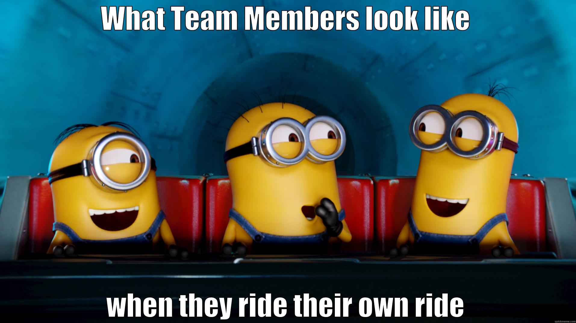 WHAT TEAM MEMBERS LOOK LIKE WHEN THEY RIDE THEIR OWN RIDE Misc