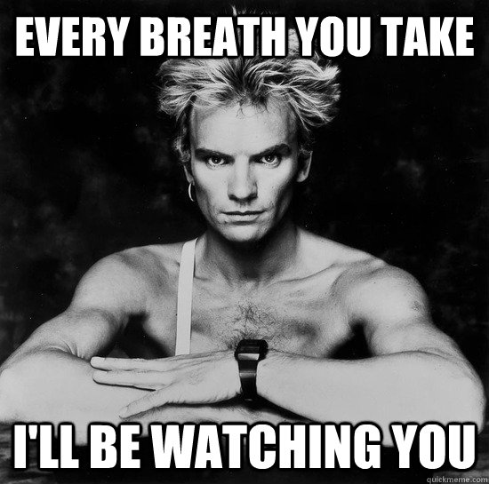 Every breath you take I'll be watching you - Every breath you take I'll be watching you  Sting