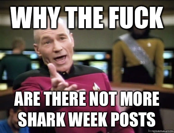 why the fuck are there not more shark week posts  Annoyed Picard HD