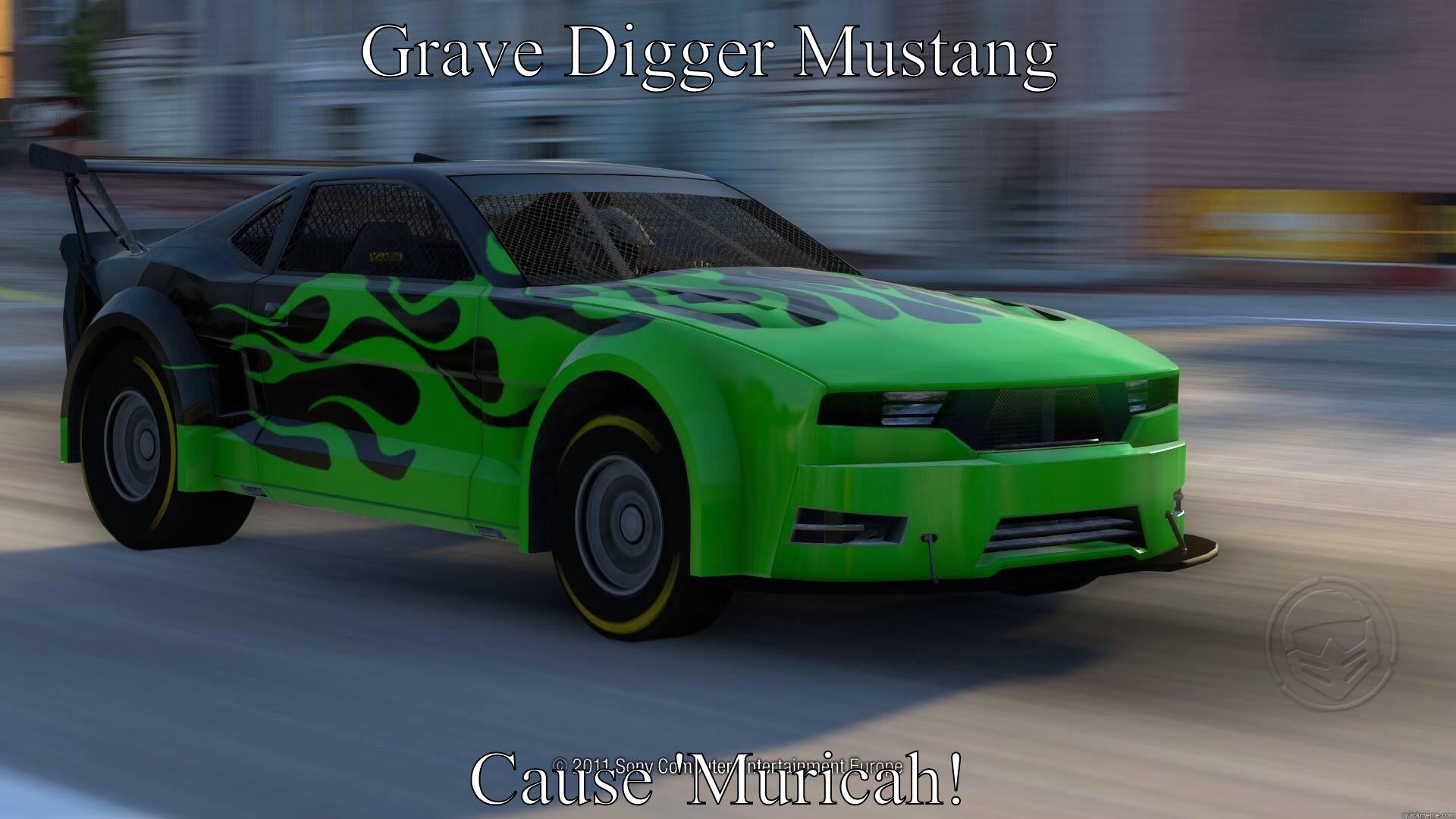 GRAVE DIGGER MUSTANG  CAUSE 'MURICAH! Misc