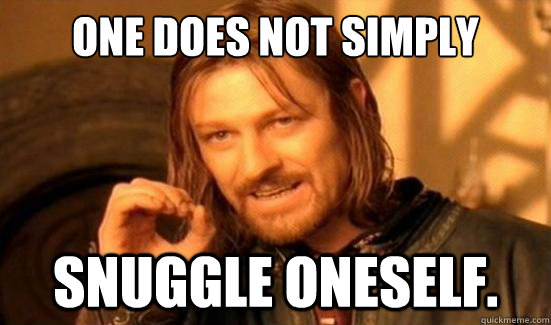 One Does Not Simply snuggle oneself.  Boromir