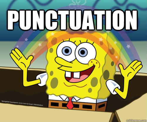 Punctuation   Spongebob rainbow