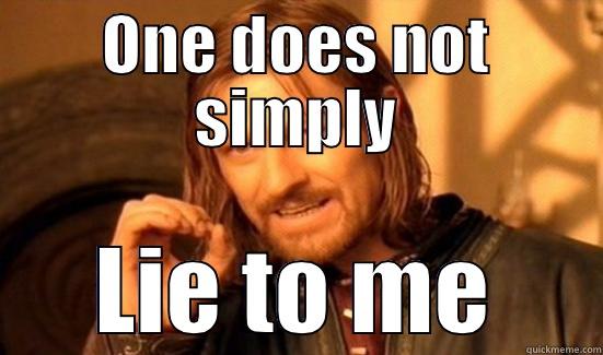 ONE DOES NOT SIMPLY LIE TO ME Boromir