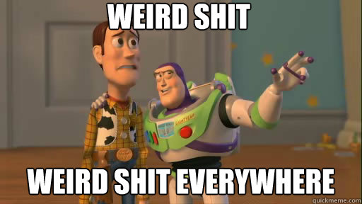 WEIRD SHIT WEIRD SHIT EVERYWHERE  Everywhere