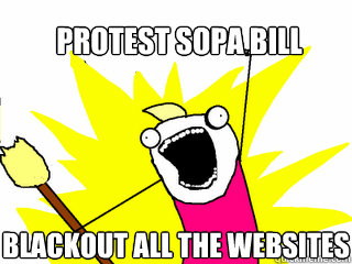 Protest SOPa bill blackout all the websites  All The Things