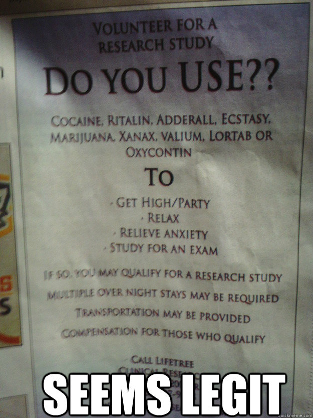 seems legit research study quickmeme