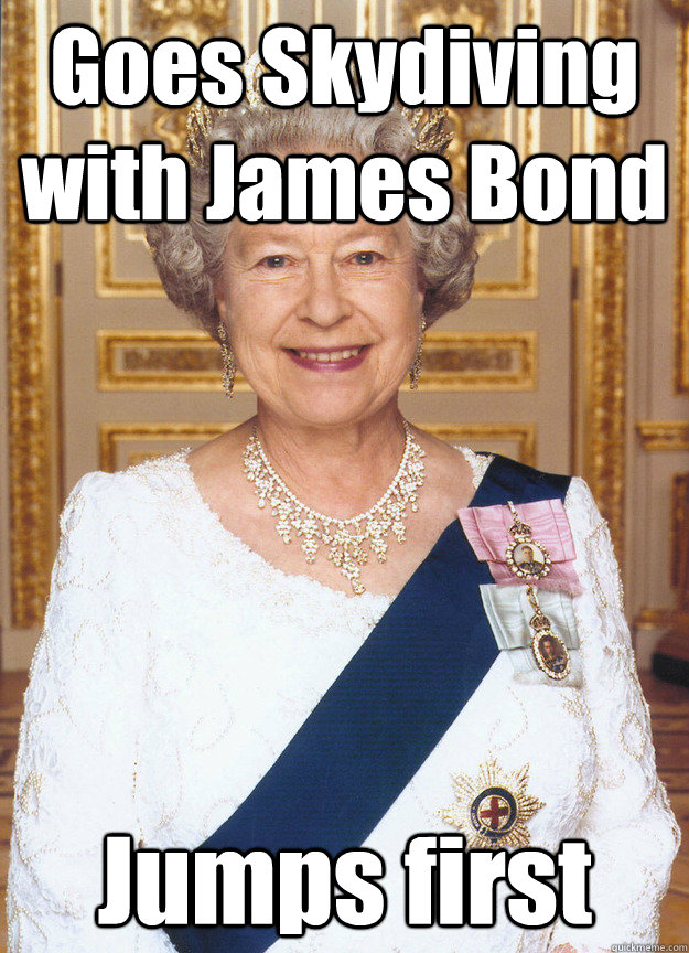 Goes Skydiving with James Bond Jumps first - Goes Skydiving with James Bond Jumps first  modern queen